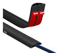 Canaletas para Cables Adhesivas, Madera Pasacables Suelo Goma, Canaleta Cables, para Uso en Oficinas, Escuela, Almacén, Conciertos, Etc, para Proteger Los Cables Evitar Riesgos deTropiezo
