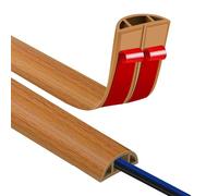 Canaletas para Cables Adhesivas, Madera Pasacables Suelo Goma, Canaleta Cables, para Uso en Oficinas, Escuela, Almacén, Conciertos, Etc, para Proteger Los Cables Evitar Riesgos deTropiezo