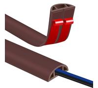 Canaletas para Cables Adhesivas, Madera Pasacables Suelo Goma, Canaleta Cables, para Uso en Oficinas, Escuela, Almacén, Conciertos, Etc, para Proteger Los Cables Evitar Riesgos deTropiezo