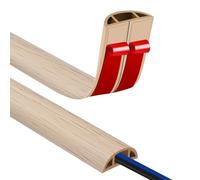 Canaletas para Cables Adhesivas, Madera Pasacables Suelo Goma, Canaleta Cables, para Uso en Oficinas, Escuela, Almacén, Conciertos, Etc, para Proteger Los Cables Evitar Riesgos deTropiezo