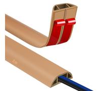 Canaletas para Cables Adhesivas, Madera Pasacables Suelo Goma, Canaleta Cables, para Uso en Oficinas, Escuela, Almacén, Conciertos, Etc, para Proteger Los Cables Evitar Riesgos deTropiezo