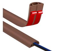 Canaletas para Cables Adhesivas, Madera Pasacables Suelo Goma, Canaleta Cables, para Uso en Oficinas, Escuela, Almacén, Conciertos, Etc, para Proteger Los Cables Evitar Riesgos deTropiezo