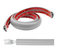 Canaletas para Cables Adhesivas, Madera Pasacables Suelo Goma, Canaleta Cables, para Uso en Oficinas, Escuela, Almacén, Conciertos, Etc, para Proteger Los Cables Evitar Riesgos deTropiezo