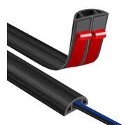 Canaletas para Cables Adhesivas, Madera Pasacables Suelo Goma, Canaleta Cables, para Uso en Oficinas, Escuela, Almacén, Conciertos, Etc, para Proteger Los Cables Evitar Riesgos deTropiezo