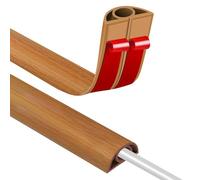 Canaletas para Cables Adhesivas, Madera Pasacables Suelo Goma, Canaleta Cables, para Uso en Oficinas, Escuela, Almacén, Conciertos, Etc, para Proteger Los Cables Evitar Riesgos deTropiezo