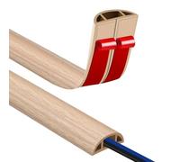 Canaletas para Cables Adhesivas, Madera Pasacables Suelo Goma, Canaleta Cables, para Uso en Oficinas, Escuela, Almacén, Conciertos, Etc, para Proteger Los Cables Evitar Riesgos deTropiezo