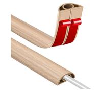 Canaletas para Cables Adhesivas, Madera Pasacables Suelo Goma, Canaleta Cables, para Uso en Oficinas, Escuela, Almacén, Conciertos, Etc, para Proteger Los Cables Evitar Riesgos deTropiezo