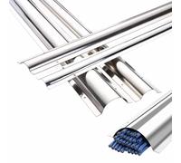 Canaletas para Cables de Acero Inoxidable de 1m de Largo (Paquete de 20), Kit de gestión de Pared con Tapa para Cables, Sistema de ocultación de Cables para el hogar(NO.10)