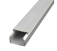 Canaletas para Ocultar Cables Cubierta de Aluminio for conductos Cables for TV Montaje en Pared, Plateada, Varios tamaños, 2 Piezas 1 m Cada una(40 * 30mm)