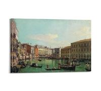 Canaletto Painter Works (mirando hacia el sur hacia el puente de Rialto), pósteres artísticos en lienzo para habitación, impresiones artísticas estéticas para pared, decoración moderna del hogar, 60 x