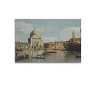 Canaletto Pintor Works (Vista de Redentore y la Iglesia de San Giacomo) Póster artístico en lienzo para pared, impresión de pergamino, para sala de estar, paredes, decoración de hogares, 60 x 90 cm