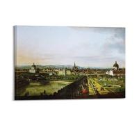 Canaletto - Póster de obra con vista de Viena desde el Belvedere, obras de arte impresas para pared, lienzo, decoración del hogar, 20 x 30 cm