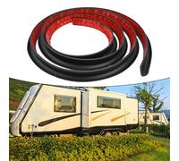 Canalón de goma de PVC negro de 2 m, goma suave, PVC negro que dirige eficazmente el flujo de agua, corta el tamaño a medida y elimina el respaldo, rendimiento duradero y fiabilidad