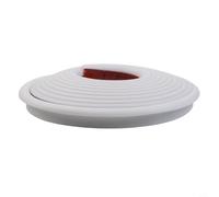 Canalón de lluvia para autocaravana, 5 m, forma de J, 1/2 pulgadas de altura, tira de sellado de PVC, color blanco, autoadhesivo, drenaje de agua, impermeabilización para camping
