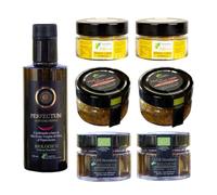 Canalotto Farm Lote de Regalo Siciliano - Aceite de Oliva Virgen Extra + Paté de Aceitunas + Sal Cítrica con Cítricos de Sicilia - Idea de Regalo Gourmet Artesanal