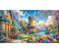 Canals-of-Amsterdam 1000 Piezas Puzzle Reciclado Juego desafiante Educativo para relajación Creatividad Regalo 70x50/1000pcs