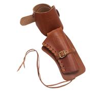 Canana diestra de piel amont grabado herradura, color marrón claro, f