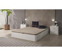 Canapé abatible de madera en color blanco: 150 x 200 cm