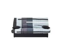 Canapé convertible clic clac 3 plazas - Tejido con motivo Pista gris - L 190 x P 92 cm - DREAM - Estilo Contemporáneo
