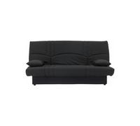 Canapé convertible clic clac 3 plazas - Tejido Negro - L 190 x P 92 cm - DREAM - Estilo Contemporáneo