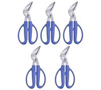 CANARY Tijeras de cartón corrugado de 8.5 pulgadas, tijeras pesadas para manualidades, hoja angulada, acero inoxidable japonés, fabricadas en Japón, azul (juego de 5 piezas)