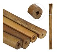 Cañas bambu palos de jardín estacas decorativas 40 unidades 50 g cañas de bambú