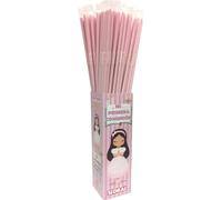 Cañas COMUNION 80 un. - Cañas rosa de sabor fresa Cañas Pica Pica, Cañas Dulces - Perfectas para Regalar con Dulzura como detalle de 1ªComunión.