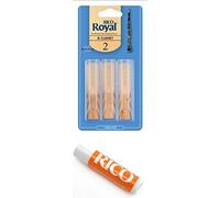 Cañas de clarinete Rico Royal RCB0320 y tubo de grasa para corcho