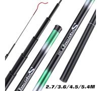 CañAs De Pescar Caña de Pescar for Carpas, 2,7/3,6/4,5/5,4 m, portátil, Ultraligera, telescópica, Arrastre máximo, 5 kg, Herramientas Pesca(Golden,4.5 M)