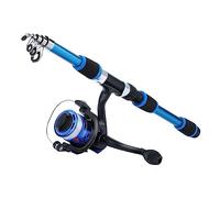 Cañas de Pescar Caña de Pescar giratoria y Carrete Combo1.8M telescópica con 5.2: 1 3BB Carrete MAX Drag 5kg Kit Completo Pesca(C)