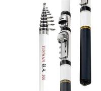 CañAs De Pescar Caña De Pescar Telescópica Fibra Carbono con Asiento Carrete Viaje Mini For Pesca Mosca Giratoria, Alimentador Carpas, 2,7 M,4,1,8 Y,5(Rock Rod White,1.8 m)