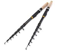 Cañas de Pescar en Mar Ultraligera 1.8m 2.1m .4m .7m 3.0m .6m Varilla de Pesca Fibra Carbono Super Bolsillo Corta Portátil portátil Pole Telescópico Caña Pescar(2.4 m)