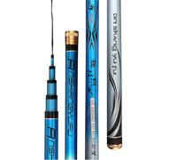 Cañas de Pescar telescópicas de Carbono: 3,6 m, 4,5 m, 5,4 m, 6,3 m, 7,2 m - Cañas de Pescar ultrarresistentes aptas para ríos y Lagos, Ideales para largas jornadas de Pesca(4.5m)