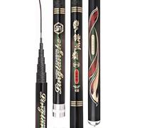 Cañas de Pescar telescópicas de Fibra de Carbono, cañas de Pescar manuales, cañas de Pescar Chinas de 3,6 m, 3,9 m, 4,5 m, 5,4 m, 6,3 m, 7,2 m, 8 m, 9 m y 10 m para ríos de Agua Dulce(3.9m)