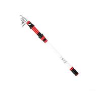 Cañas de pescar telescópicas portátiles de fibra de carbono para pescar en movimiento con acción de punta equilibrada y sensible para una mejor sensibilidad (2.7 blanco rojo)