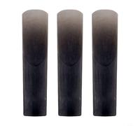 Cañas de plástico de resina para saxofones, juego de 3 piezas para clarinete, soprano, alto y tenor, garantiza una gran melodía (negro soprano)