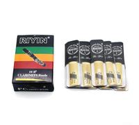 Cañas para clarinete Bb Strength 2.0 2.5 3.0, paquete de 10 para instrumentos de viento de madera, para principiantes, estudiantes, profesionales, amarillo natural (fuerza 2)