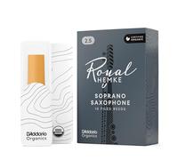 Cañas para saxofón soprano D'Addario Royal | Hemke Orgánicas, fuerza 2.5, paquete de 10
