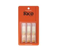 Cañas Rico para Clarinete Sib - Cañas para Clarinete - Cañas para Clarinete 1.5 Fuerza, Paquete de 3