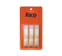Cañas Rico para Clarinete Sib - Cañas para Clarinete - Cañas para Clarinete 1.5 Fuerza, Paquete de 3