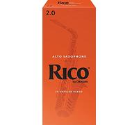 D'Addario Woodwinds - Rico Alto Sax Reeds - Cañas para Saxofón Alto - Cañas para Saxofón Alto hechas a mano para principiantes, estudiantes, educadores - Fuerza 2.0, 25-Pack