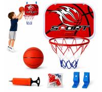 Canasta Baloncesto Infantil - Mini Canasta para Puerta - Balón e Inflador | Juego de puntería - Diversión activa - Coordinación y precisión - Montaje sencillo y rápido - Actividad deportiva