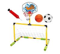 Canasta Baloncesto Piscina - Aro Flotante para Piscina con Red | Canasta Impermeable con Bomba Y Balón De Fútbol para Niños Y Adultos