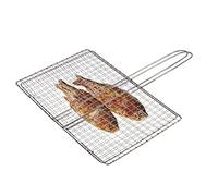 Canasta de Asado de Pescado, Canasta de Parrilla portátil Plegable, Blkthun Cesta Grill Rectangular de Barbacoa de Acero Inoxidable