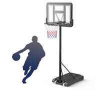 Canasta de baloncesto al aire libre para niños/jóvenes, soporte de baloncesto portátil, altura ajustable, cesta ajustable, viene con dos redes de baloncesto, para deportes de interior y exterior (154