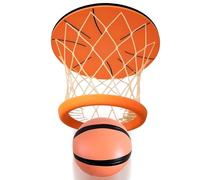 Canasta de baloncesto de techo - canasta de interior plegable con red y bola, emocionante juego de sociedad deportiva, altura ajustable | Niños niñas adolescentes adultos familias hogar dormitorio