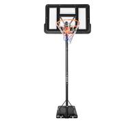 Canasta de baloncesto exterior elevable con soporte para canasta de baloncesto portátil con soporte, adecuada para jugadores de baloncesto y entusiastas de todas las edades, negro/blanco/gris