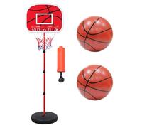 Canasta de Baloncesto Infantil con Soporte con 3 balones, inflador, Equipo