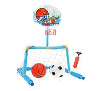 Canasta de Baloncesto para Piscina - Juego Flotante 2 en 1 de Fútbol Americano y Portería de Agua | Cesta Flotante de Fútbol para Exteriores,para Playa, Piscina, Campamento, Gimnasio, Lago, y Viajes d