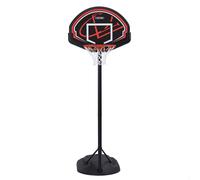 Canasta de Baloncesto Portátil Ultrarresistente 81x58x165-222 Cm, Negro y Naranja